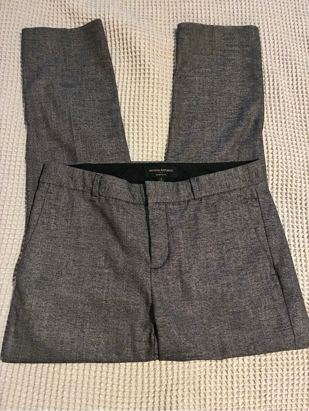 Banana Republic Factory Black/Gray Dress Pants - Hampton Fit — Size 2